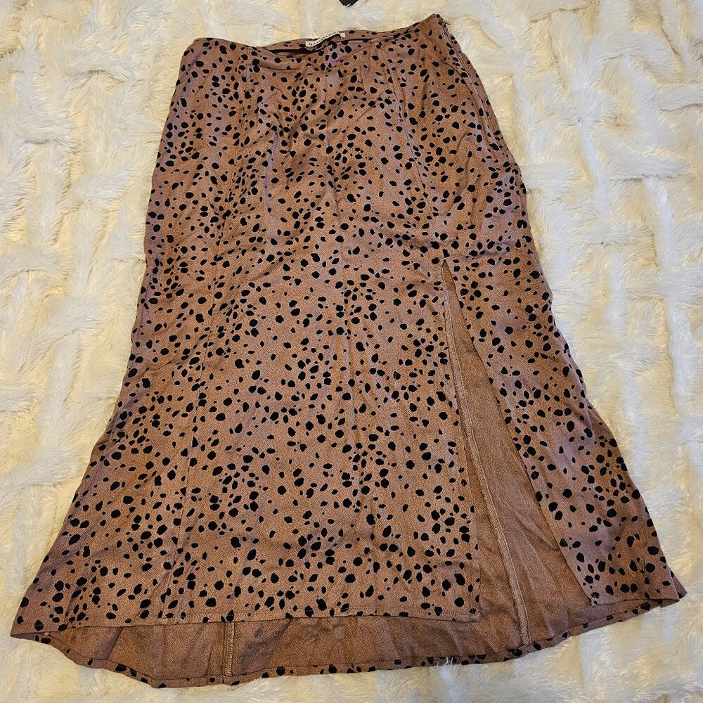 Abercrombie & Fitch Animal Print Mid-Length Skirt